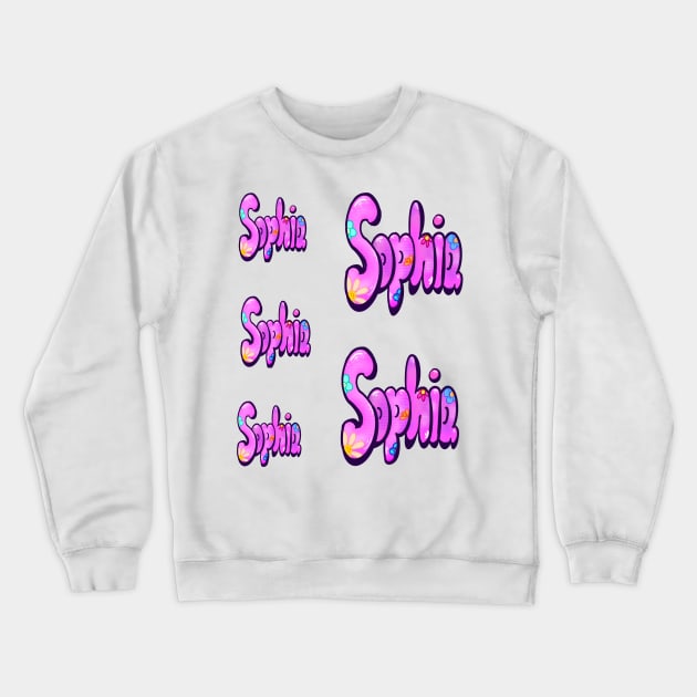 Sophia 5 pack The top 10 best personaIized custom name gift ideas for girls and women named Sophia Crewneck Sweatshirt by Artonmytee